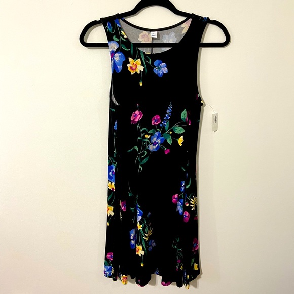 Black Old Navy Floral loose fit Summer Dress - Picture 1 of 6